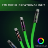 كابل شحن سريع Piva بطول 1.5 متر بضوء RGB متوهج، من النوع C بقدرة 5 أمبير وPD240W، من السيليكون الأصفر، من النحاس النقي، متوافق مع الكمبيوتر المحمول