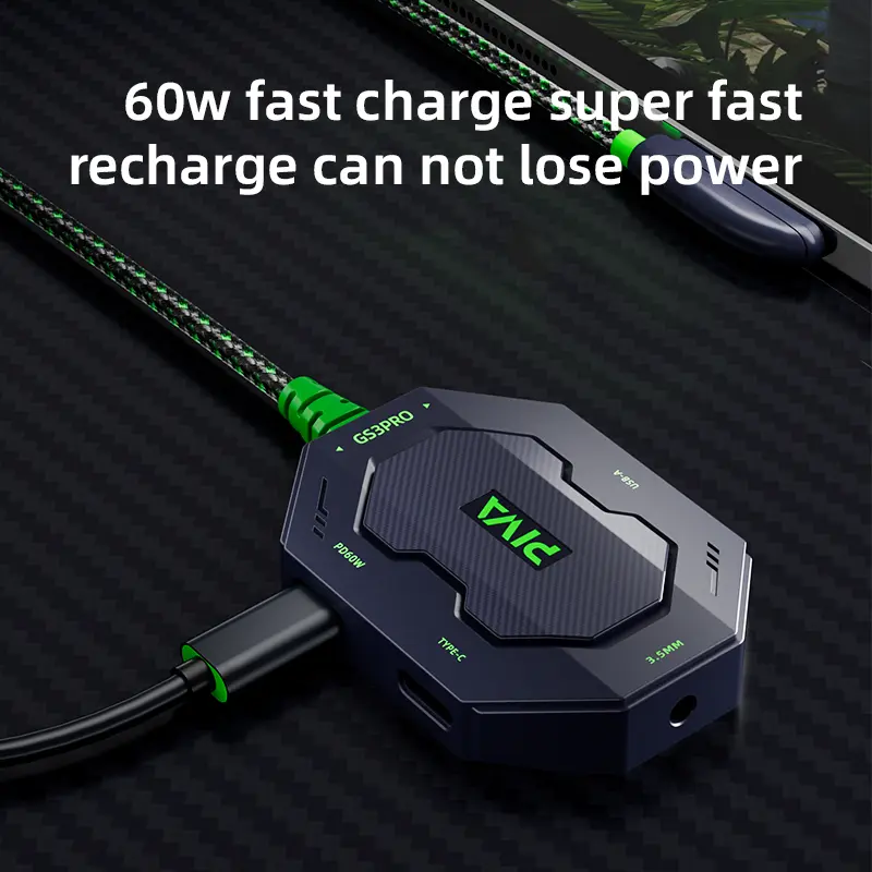 وصله بيفا ادابتر شحن وسماعه 60 واط تايب سي ايباد وتابلت هواتف GS 3PRO كيرف