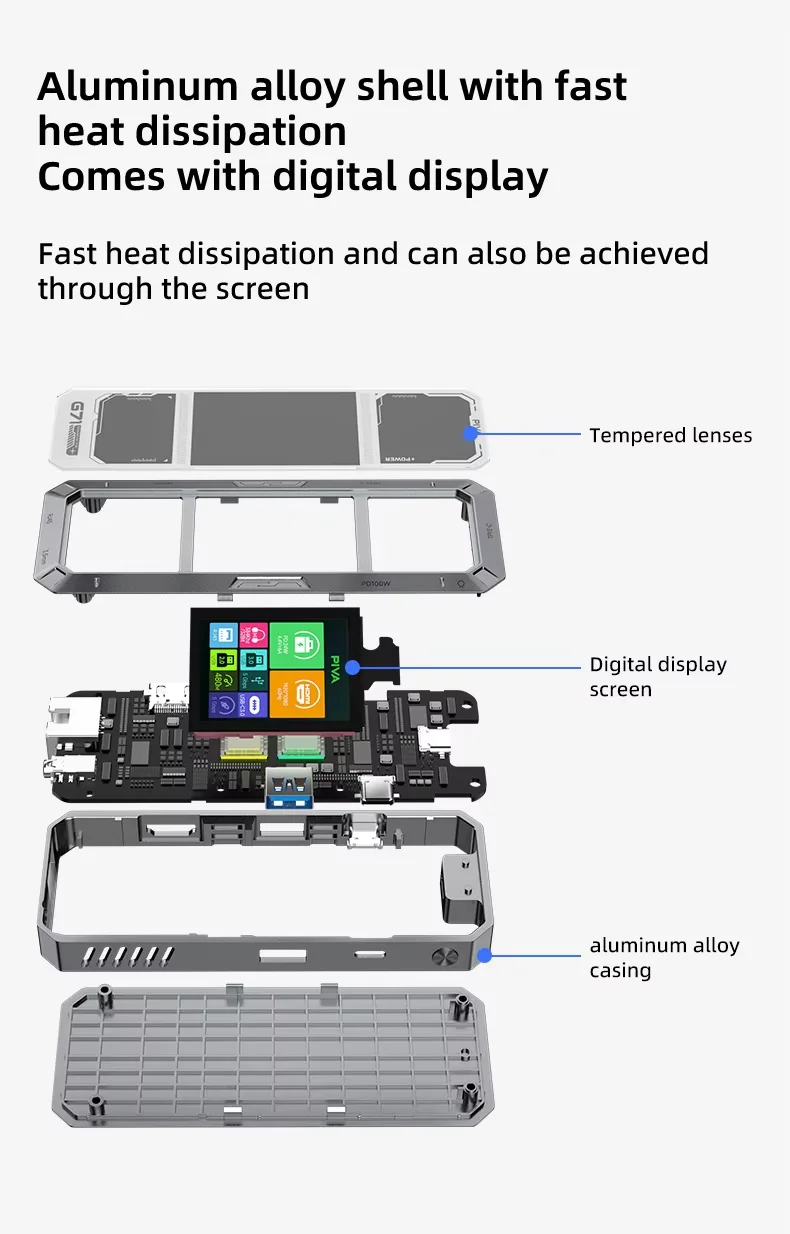 وصله ادابتر G71 من بيفا 7 منافذ بشاشه معلومات وكيبل قابل للتغيير PIVA G71 7 in 1 وصله ادابتر G71 من بيفا 7 منافذ بشاشه معلومات وكيبل قابل للتغيير PIVA G71 7 in 1